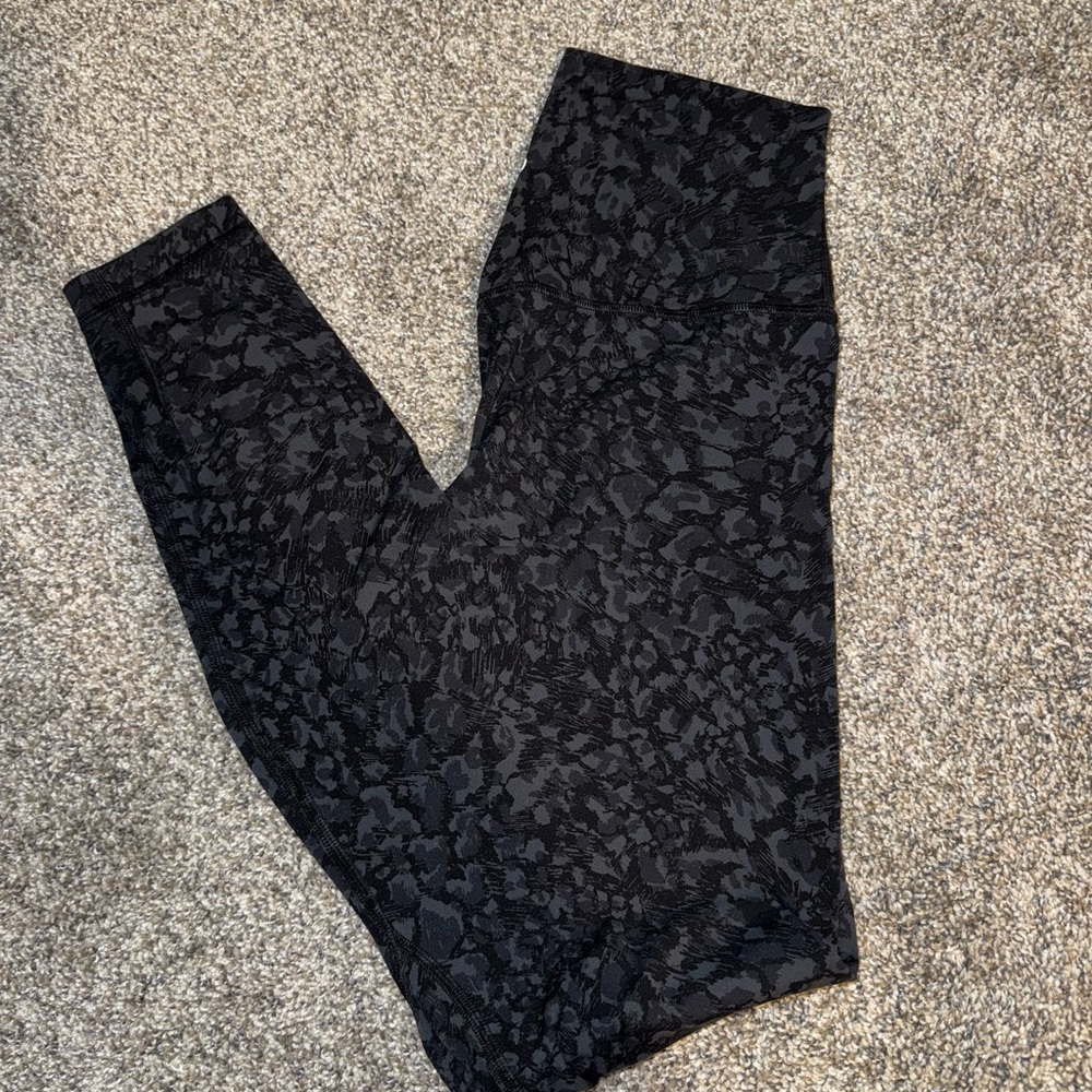 lululemon athletica Black Patterned Leggings